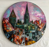 Evening in the Town (40x40cm)