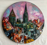 Evening in the Town (40x40cm)