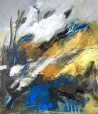 The lake shore (60x70cm) - Danish Gallery - Moderne, abstrakte malerier. Online galleri med original, unik kunst til din bolig. 