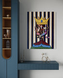 The Cubic King (70x90cm) - Danish Gallery - Moderne, abstrakte malerier. Online galleri med original, unik kunst til din bolig. 