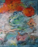 Blood moon (150x100cm) - Danish Gallery - Moderne, abstrakte malerier. Online galleri med original, unik kunst til din bolig. 