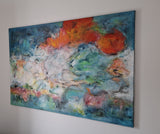 Blood moon (150x100cm) - Danish Gallery - Moderne, abstrakte malerier. Online galleri med original, unik kunst til din bolig. 