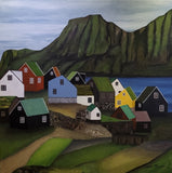 The village on the outskirts (60x60cm)