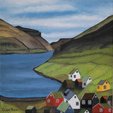 The village by the fjord (40x40cm)