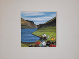 The village by the fjord (40x40cm)