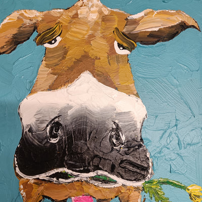 Cow with dandelion (40x50cm)