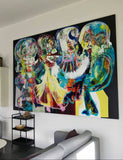 The manifold lineup (280x200cm) - Danish Gallery - Moderne, abstrakte malerier. Online galleri med original, unik kunst til din bolig. 