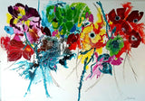 Overwhelmed by spring (280x200cm) - Danish Gallery - Moderne, abstrakte malerier. Online galleri med original, unik kunst til din bolig. 
