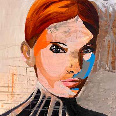 Woman with orange hair (100x120cm)