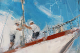 Under the mast (50x70cm) - Danish Gallery - Moderne, abstrakte malerier. Online galleri med original, unik kunst til din bolig. 