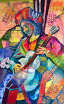 The guitarist's quiet moment (100x160cm)