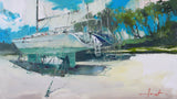 Rest or boredom? (70x40cm) - Danish Gallery - Moderne, abstrakte malerier. Online galleri med original, unik kunst til din bolig. 