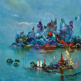 Unity (80x80cm) - Danish Gallery - Moderne, abstrakte malerier. Online galleri med original, unik kunst til din bolig. 