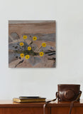 Dandelions by house wall (40x40cm)