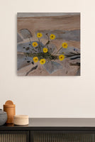 Dandelions by house wall (40x40cm)