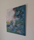 Waterfall (80x80cm) - Danish Gallery - Moderne, abstrakte malerier. Online galleri med original, unik kunst til din bolig. 