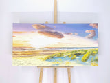 A colorful evening (120x60cm) - Danish Gallery - Moderne, abstrakte malerier. Online galleri med original, unik kunst til din bolig. 