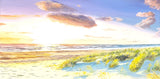 A colorful evening (120x60cm) - Danish Gallery - Moderne, abstrakte malerier. Online galleri med original, unik kunst til din bolig. 