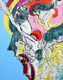Untitled Blue III (60x70cm) - Danish Gallery - Moderne, abstrakte malerier. Online galleri med original, unik kunst til din bolig. 