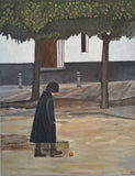 A square in Sevilla (70x90cm) - Danish Gallery - Moderne, abstrakte malerier. Online galleri med original, unik kunst til din bolig. 