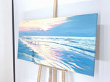 Sea of happiness (120x60cm) - Danish Gallery - Moderne, abstrakte malerier. Online galleri med original, unik kunst til din bolig. 