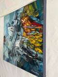 Homecoming (50x50cm) - Danish Gallery - Moderne, abstrakte malerier. Online galleri med original, unik kunst til din bolig. 