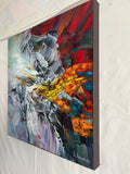 A Shore for Two (50x50cm) - Danish Gallery - Moderne, abstrakte malerier. Online galleri med original, unik kunst til din bolig. 