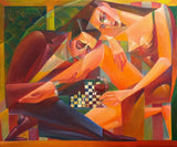 In love (65x54cm) - Danish Gallery - Moderne, abstrakte malerier. Online galleri med original, unik kunst til din bolig. 