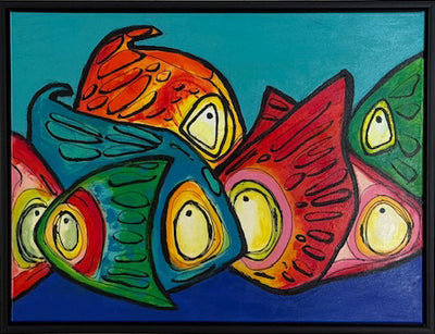 Gaze in blue (80x60cm)