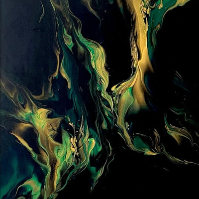 Golden waterfall  (30x40cm)
