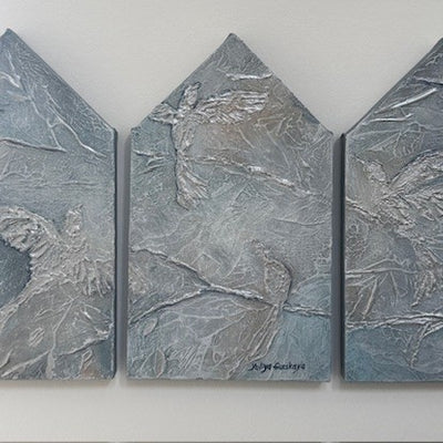 Silver Birds (54x29cm)