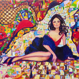 Carmen (50x50cm) - Danish Gallery - Moderne, abstrakte malerier. Online galleri med original, unik kunst til din bolig. 