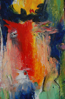 A woman thinking about a bull (63x143cm)