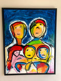 Cobra 14 - Family in blue (70x90cm)