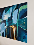 34-18 ( 100x100 cm ) - Danish Gallery - Moderne, abstrakte malerier. Online galleri med original, unik kunst til din bolig. 