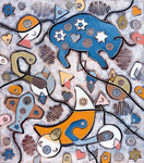 Toro blu - abstractism of the origins (70x80cm)