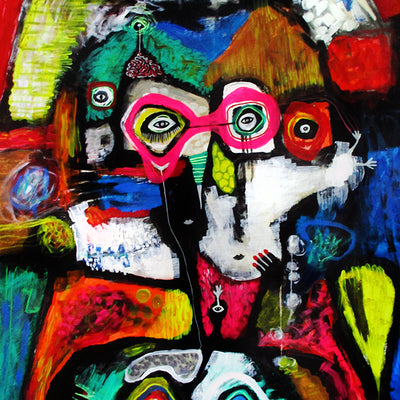Pink glasses for two ( 80x100 cm )
